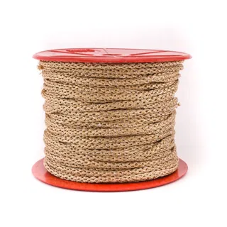 Sandy Beige Knitted Cord with Gold-Tone Flecks sample, design MT-9D7CD4F7-12, view 2