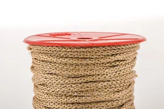 Sandy Beige Knitted Cord with Gold-Tone Flecks sample, design MT-9D7CD4F7-12, view 3