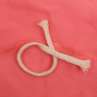 Beige Narrow Woven Trim Tape sample, design MT-0838612D, view 8