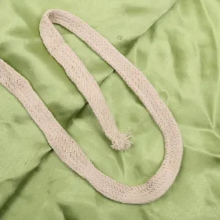 Ecru Beige Herringbone Flat Braid Trim sample, design MT-E41923B3, view 4
