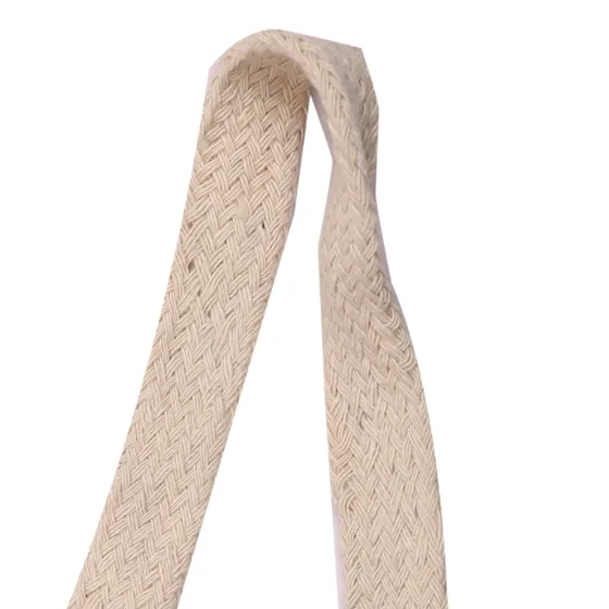 Flecked Beige Herringbone Braided Trim