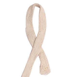Flecked Beige Herringbone Braided Trim sample, design MT-78A85F07, view 2