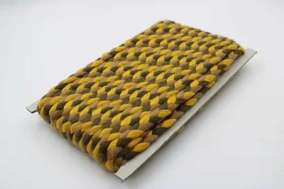 Beige, Yellow and Olive Green Choti Braid