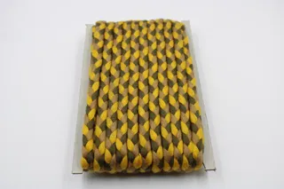 Beige, Yellow and Olive Green Choti Braid sample, design MT-1E99C677, view 2