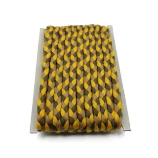 Beige, Yellow and Olive Green Choti Braid sample, design MT-1E99C677, view 6
