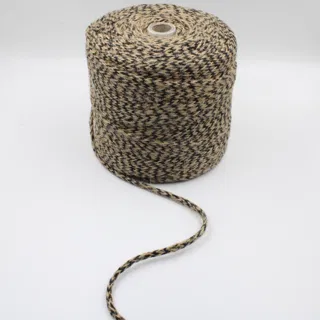 Black, Beige and Tan Chevron Braided Cord sample, design MT-F55D471E, view 2