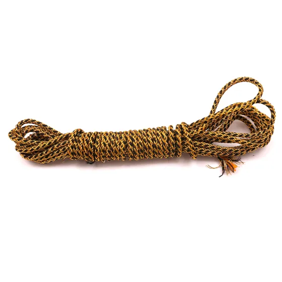 Black and Mustard Gold Speckled Braided Cord