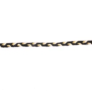 Black, Gold and Cream Choti Dori Braided Trim sample, design MT-C919E6C1, view 3