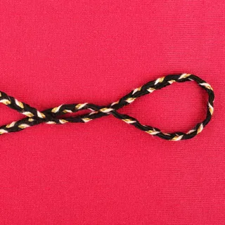 Black, Gold and Cream Choti Dori Braided Trim sample, design MT-C919E6C1, view 4