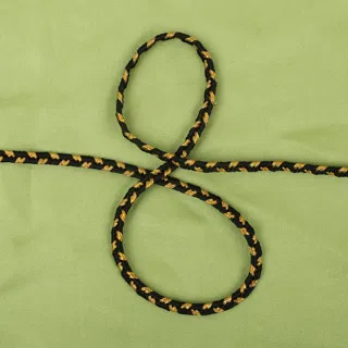 Black Fine Choti Braid with Gold Flecks sample, design MT-C92BBE12, view 4
