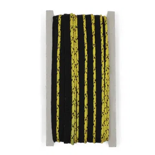 Black and Gold Tone Piping Trim with Braided Edge, 10 mm sample, design MT-7EF0A071, view 7