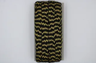Black and Gold Wide Zigzag Braided Trim sample, design MT-9C61BECE, view 2