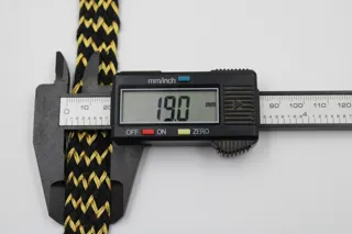 Black and Gold Wide Zigzag Braided Trim sample, design MT-9C61BECE, view 6