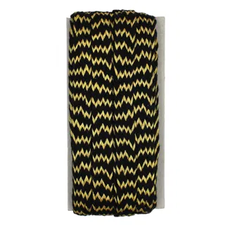 Black and Gold Wide Zigzag Braided Trim sample, design MT-9C61BECE, view 7