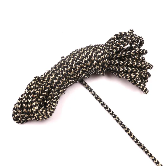 Black and Off-White Chevron Braided Cord