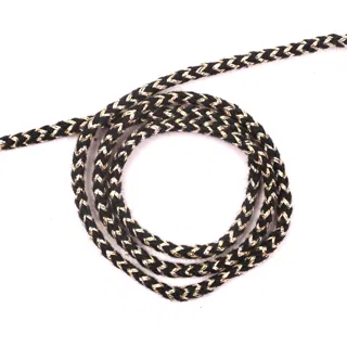 Black and Off-White Chevron Braided Cord sample, design MT-731EA745, view 2