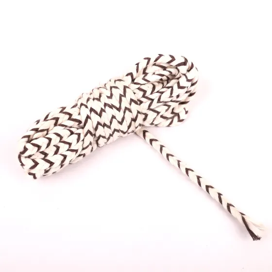 Cream and Dark Brown-Black Chevron Choti Braid