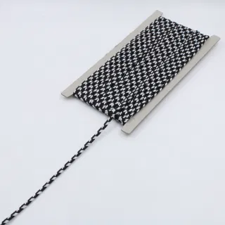 Black Choti Braid with White Arrow Marks sample, design MT-4D347F2C, view 4