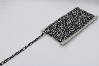 Black and White Braided Cord, Zigzag Pattern sample, design MT-ECC742DE, view 3