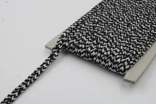 Black and White Braided Cord, Zigzag Pattern sample, design MT-ECC742DE, view 4