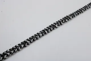 Black and White Braided Cord, Zigzag Pattern sample, design MT-ECC742DE, view 5