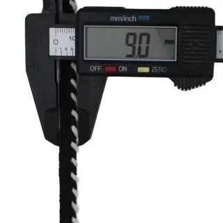 Black and White Piping Trim with Twisted Edge, 10 mm sample, design MT-12EF8779, view 8