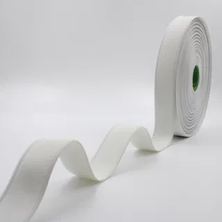 Black and White Woven Elastic, Pair of Rolls sample, design MT-90F780DE, view 11