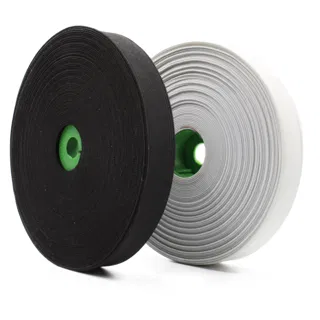 Black and White Woven Elastic, Pair of Rolls sample, design MT-90F780DE, view 15