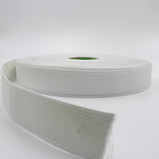 Black and White Woven Elastic, Pair of Rolls sample, design MT-90F780DE, view 8