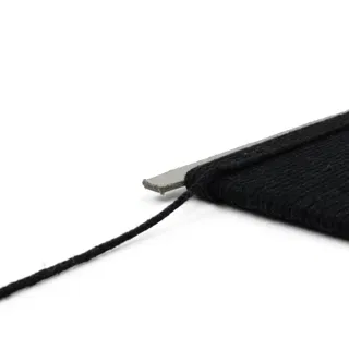 Black Braided Cord, Solid Colour sample, design MT-2430D545, view 8
