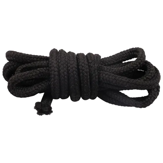 Black Braided Cord in a Folded Hank