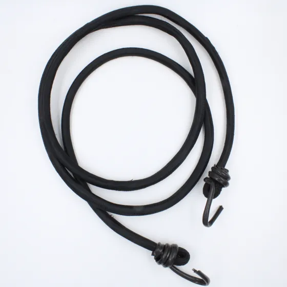 Black Bungee Shock Cord with Hooks