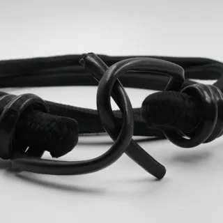 Black Bungee Shock Cord with Hooks sample, design MT-0378C5F0, view 4