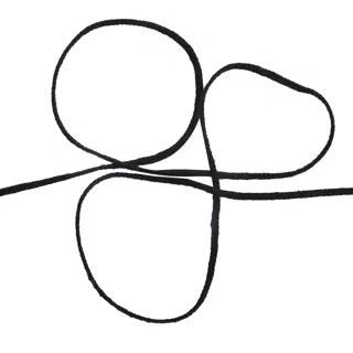 Black Slim Rounded Choti Braid sample, design MT-D4021384, view 2