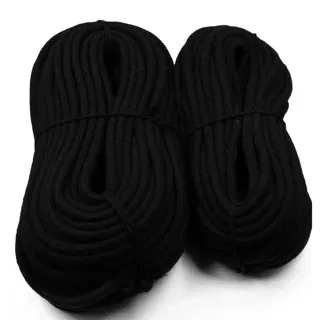 Black Braided Cord, Chunky Round Braid sample, design MT-739F0CC6, view 17