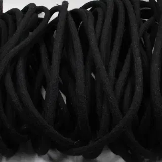 Black Braided Cord, Chunky Round Braid sample, design MT-739F0CC6, view 3
