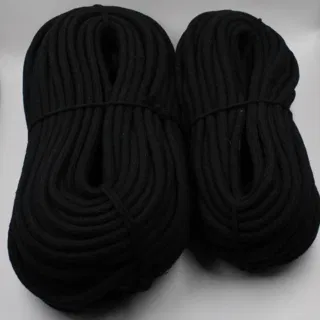 Black Braided Cord, Chunky Round Braid sample, design MT-739F0CC6, view 5