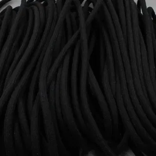 Black Braided Cord, Chunky Round Braid sample, design MT-739F0CC6, view 8