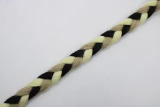Black, Cream and Beige Choti Braid sample, design MT-A1F59712, view 4