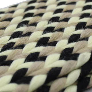 Black, Cream and Beige Choti Braid sample, design MT-A1F59712, view 7