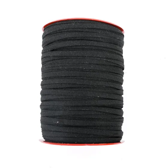Black Elastic Tape on a Red Spool