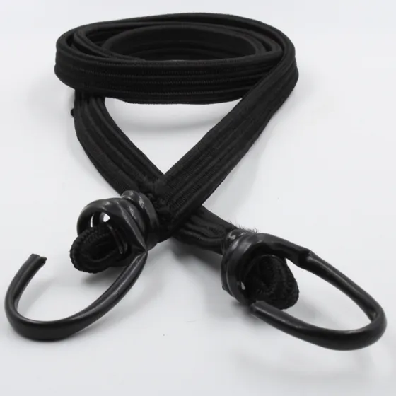 Black Flat Bungee Cord with Hooks