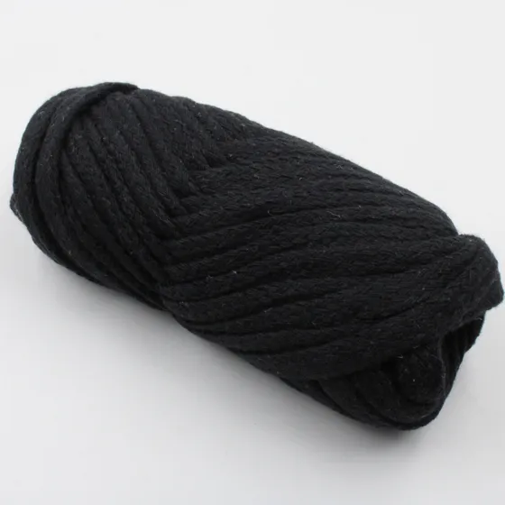 Black Flat Drawstring Cord