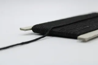 Black Narrow Braided Cord Trim sample, design MT-C3D58CE0, view 4