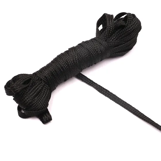 Black Flat Braided Trim