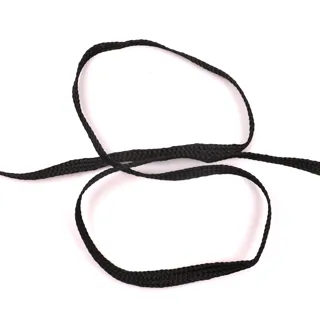 Black Flat Braided Trim sample, design MT-5E33E522, view 3
