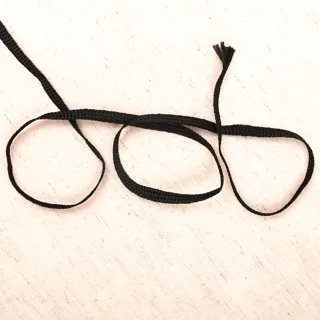 Black Flat Braided Trim sample, design MT-5E33E522, view 4
