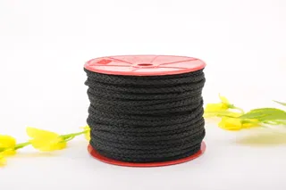 Matte Black Knitted Cord on a Red-Flanged Spool sample, design MT-9D7CD4F7-18, view 4