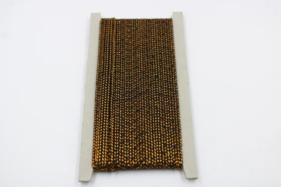 Black and Gold Metallic Braided Cord