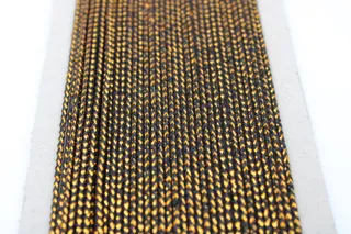 Black and Gold Metallic Braided Cord sample, design MT-437A5F56, view 2